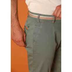 Groene extra slim fit chino broek
