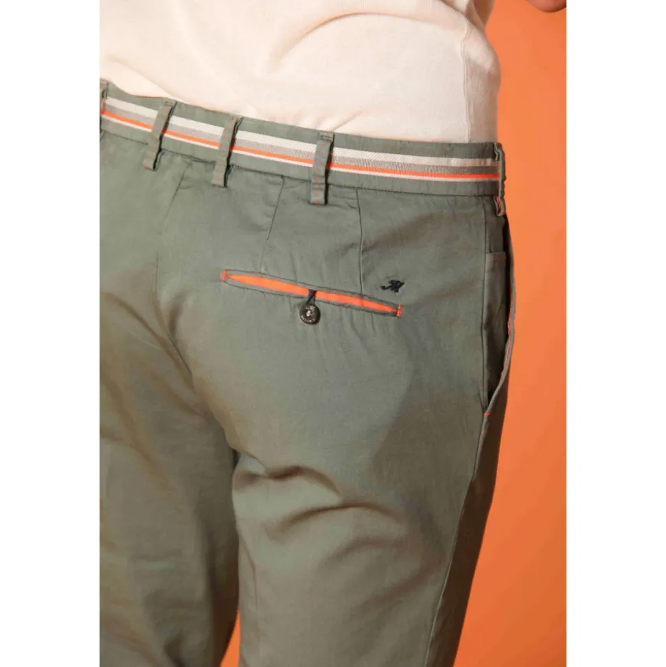 Groene extra slim fit chino broek