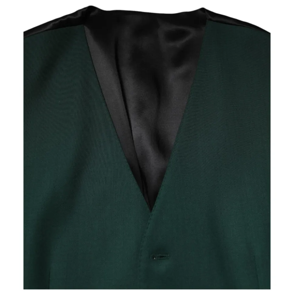 Groene Wol Formeel Jurk Vest