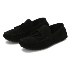 Heren suède mocassins op een gegroefde zool