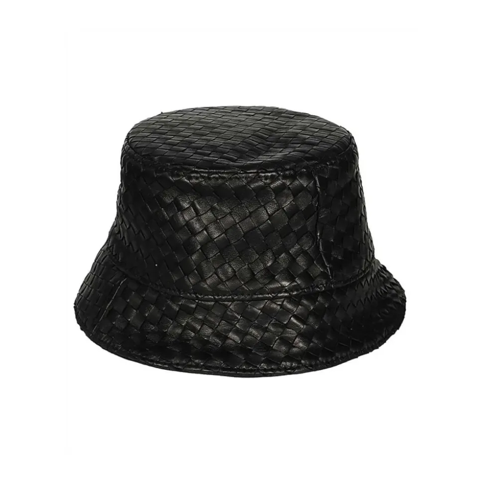 Intrecciato Leren Bucket Hat