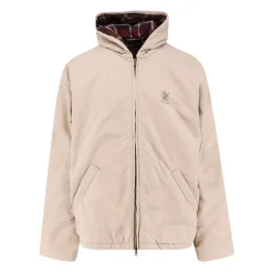 Katoenen Blend Jas met Geborduurd Logo