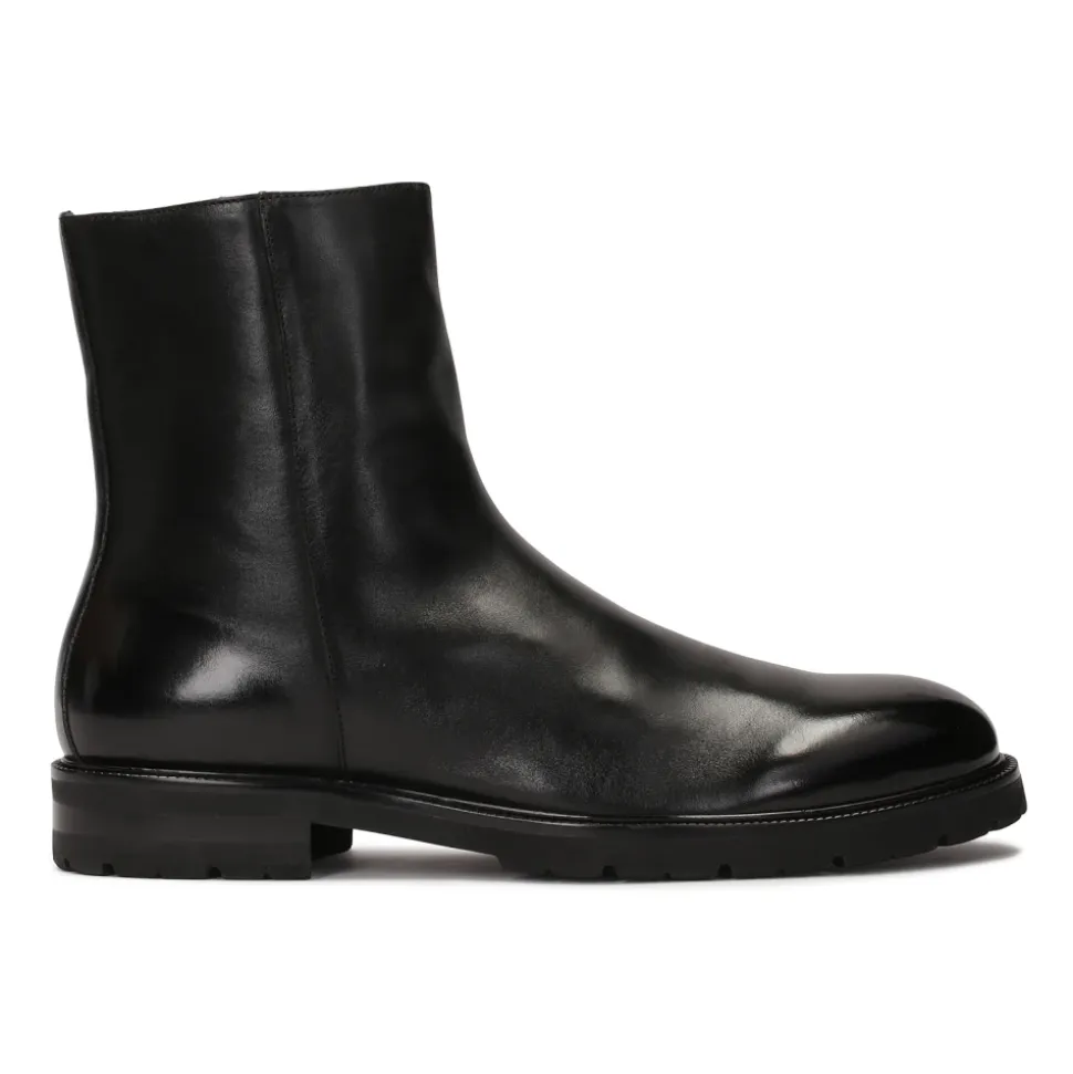 Kazar Zwarte Lederen Boots