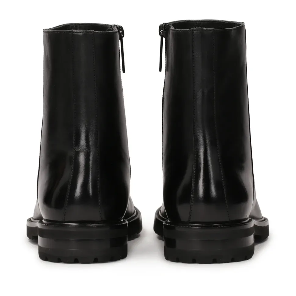 Kazar Zwarte Lederen Boots