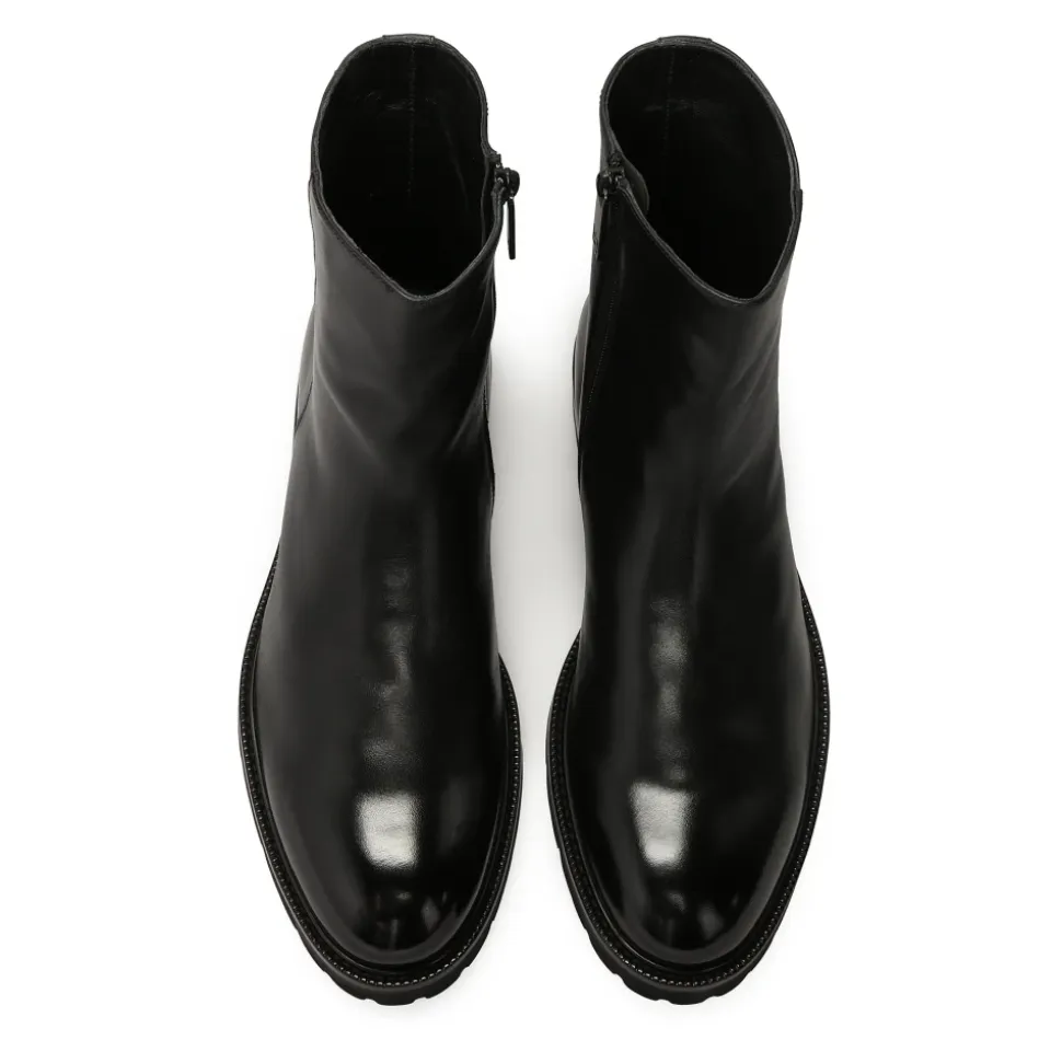 Kazar Zwarte Lederen Boots
