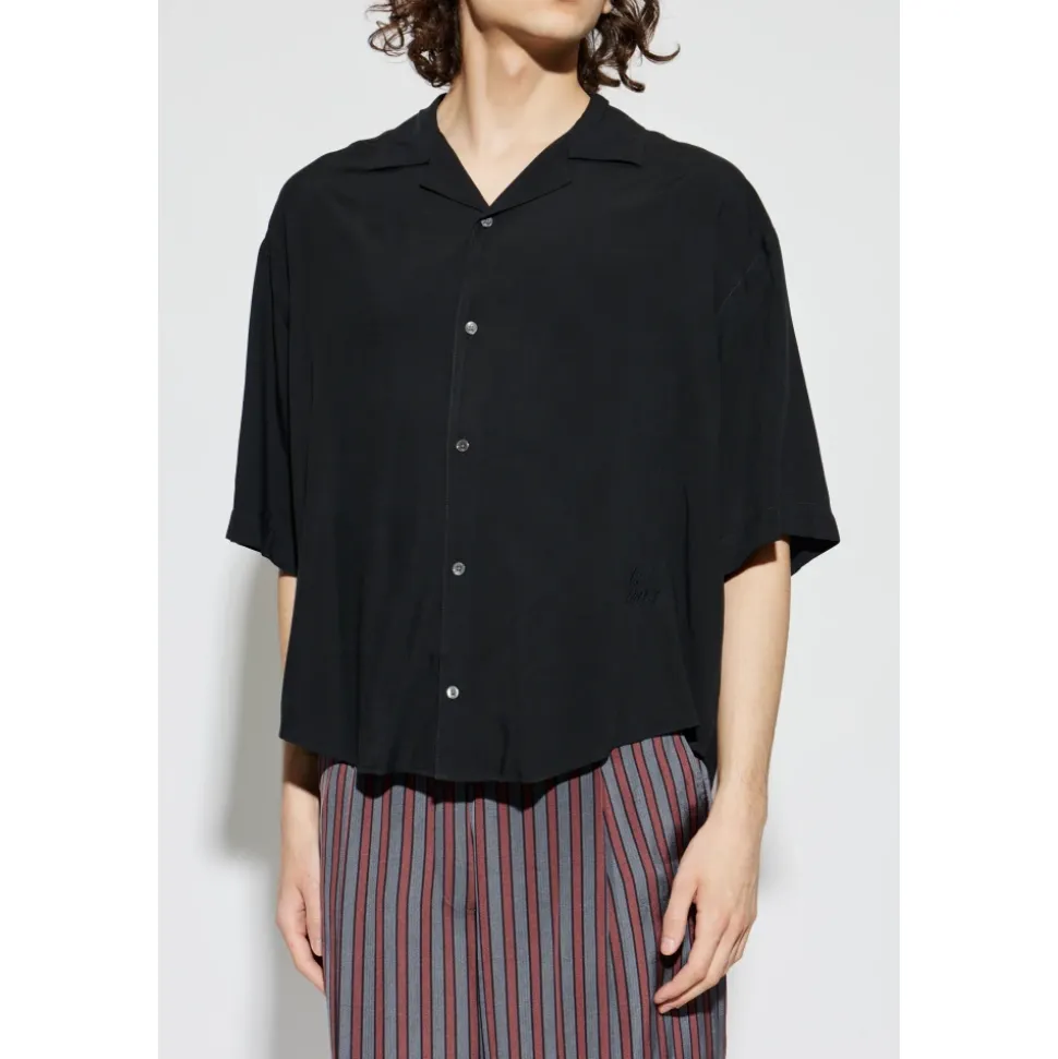 Kort Mouw Geborduurd Boxy Shirt