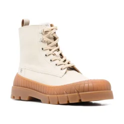 Lace-Up Laars met Rits aan de Zijkant en Rubberen Zool