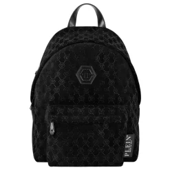 Leather Backpack Monogram Strass