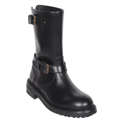 Leather Biker Boots
