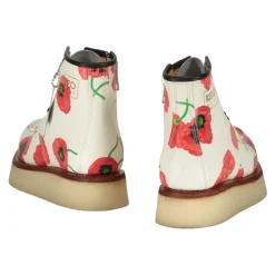 Leren Enkellaarsjes met Bloemenprint