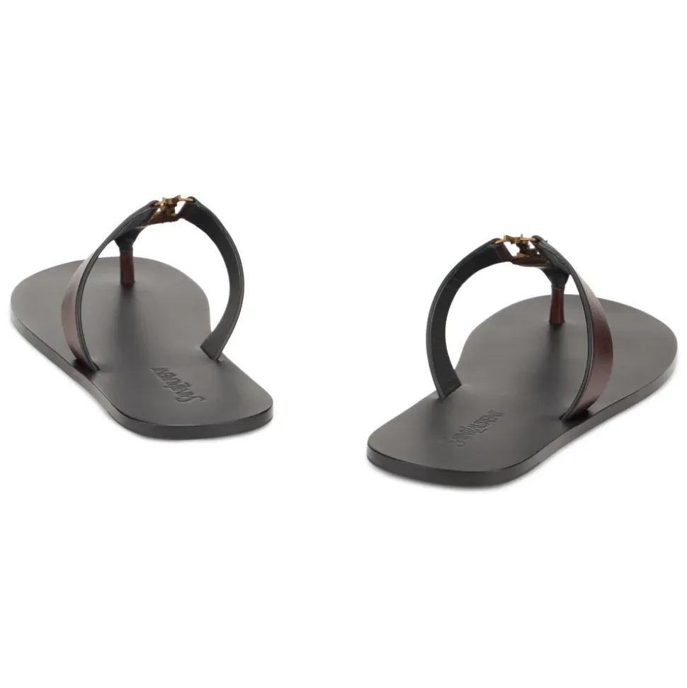 Leren teenslippers