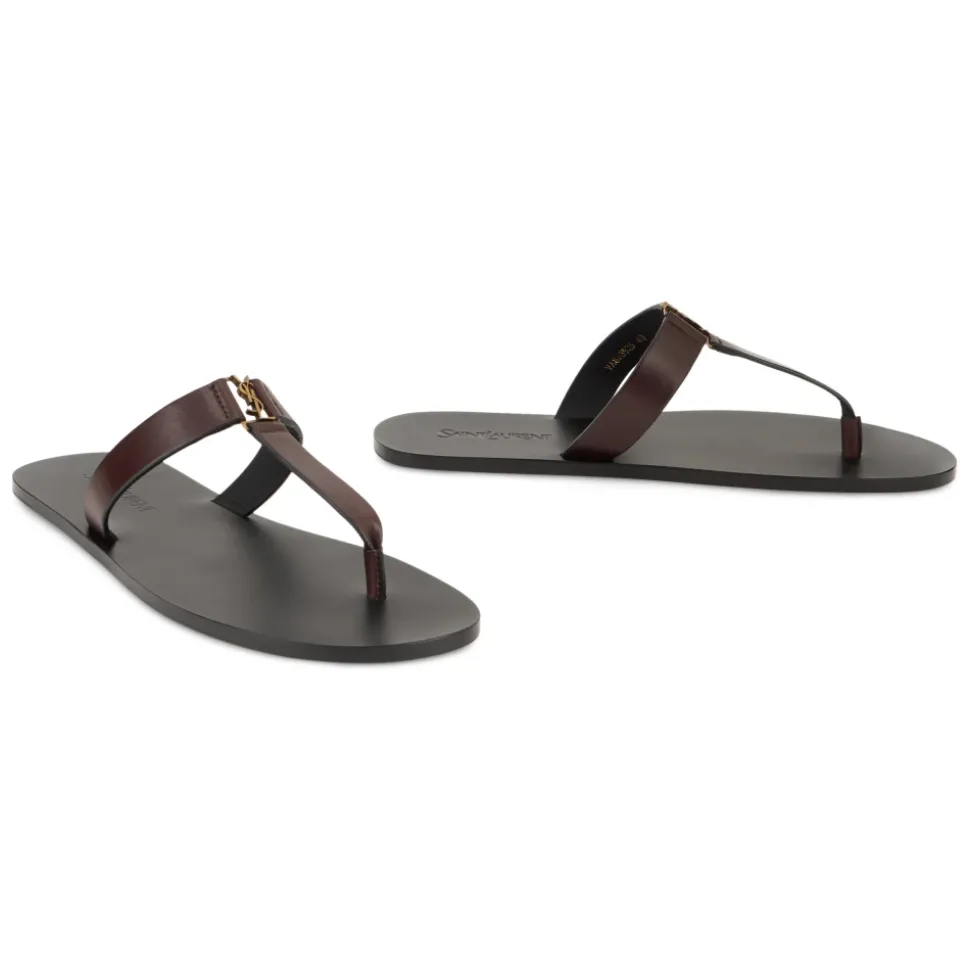 Leren teenslippers