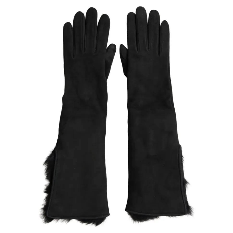 Leren Bont Handschoenen met Kasjmier Voering