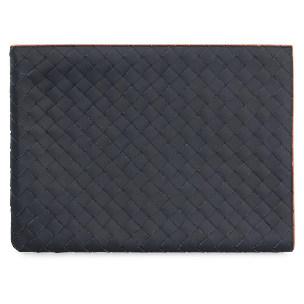 Leren Clutch met Intrecciato Motief