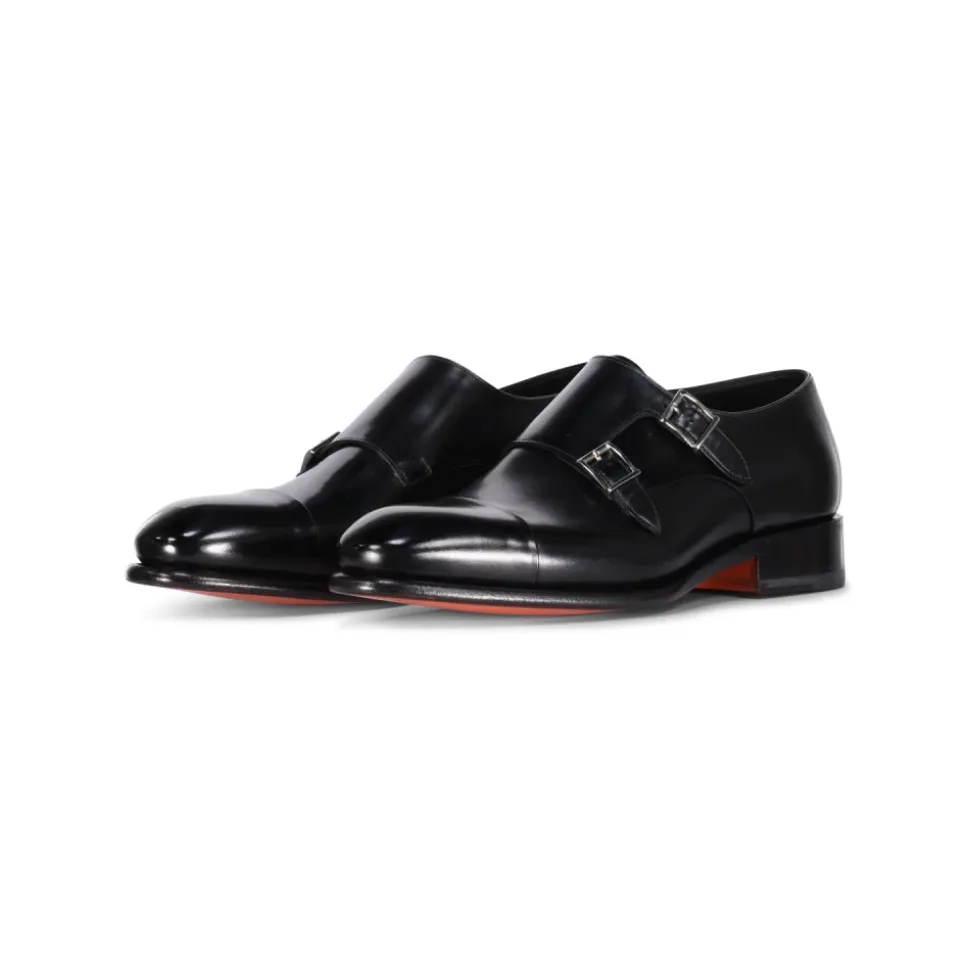 Leren Double Monkstraps