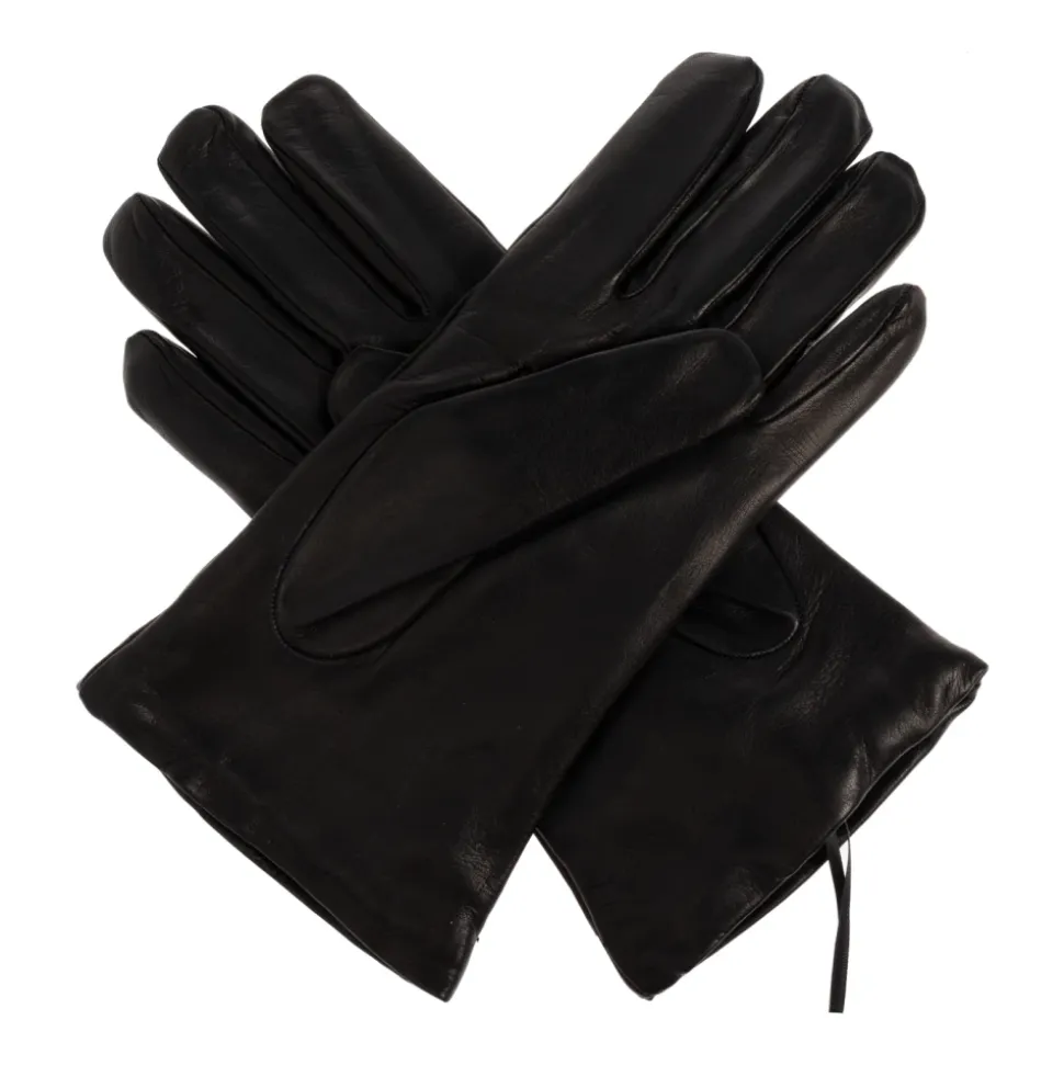 Leren handschoenen met bedrukt logo