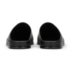 Leren instapslippers met verhoogde zool