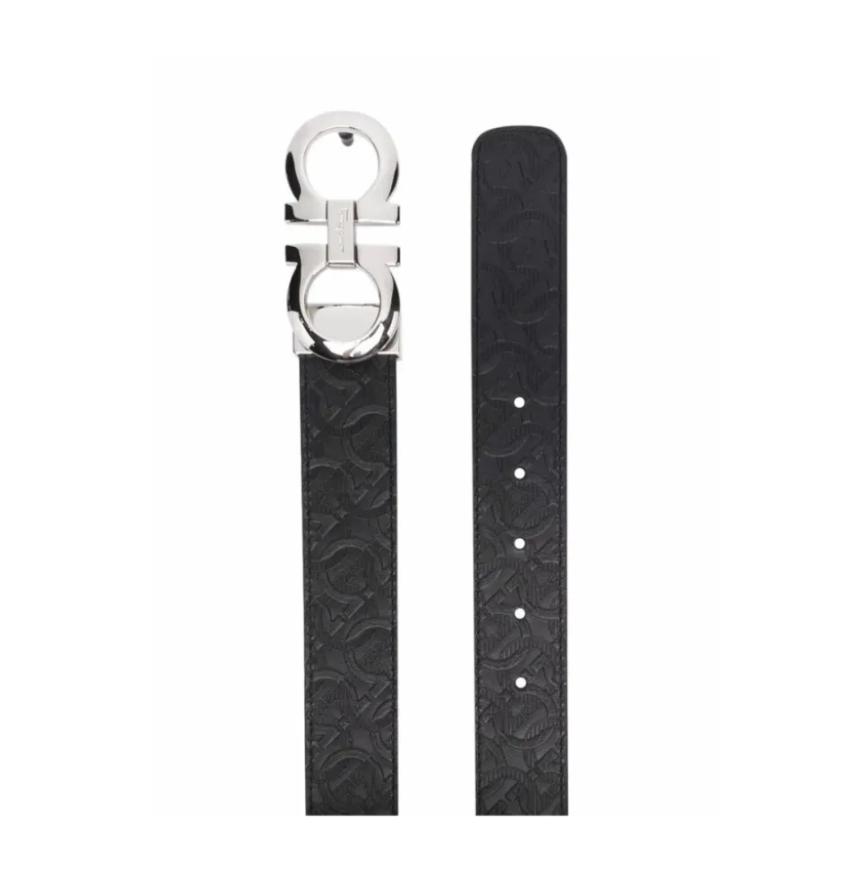 Leren riem met Gancini-gesp