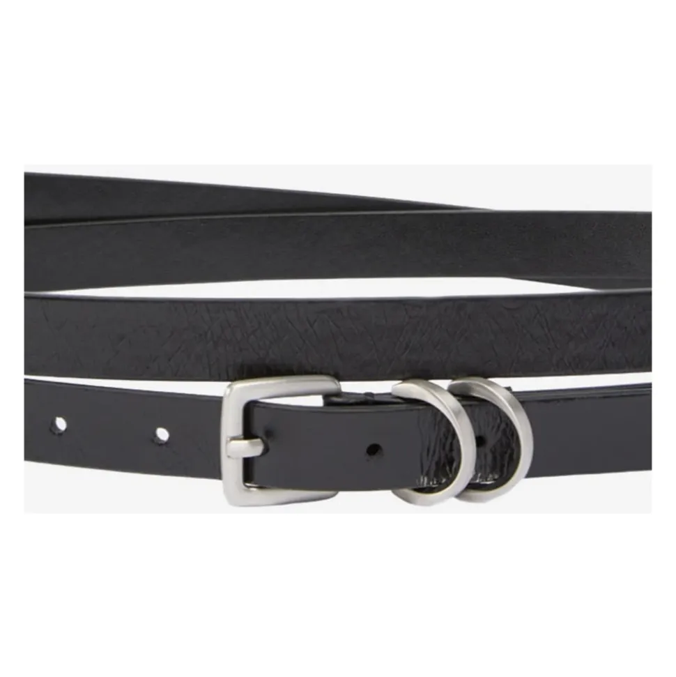 Leren riem met logo