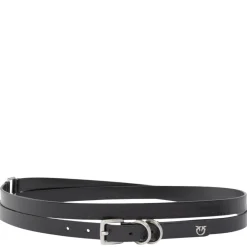 Leren riem met logo