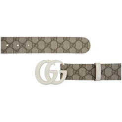 Leren riem met logo-gesp