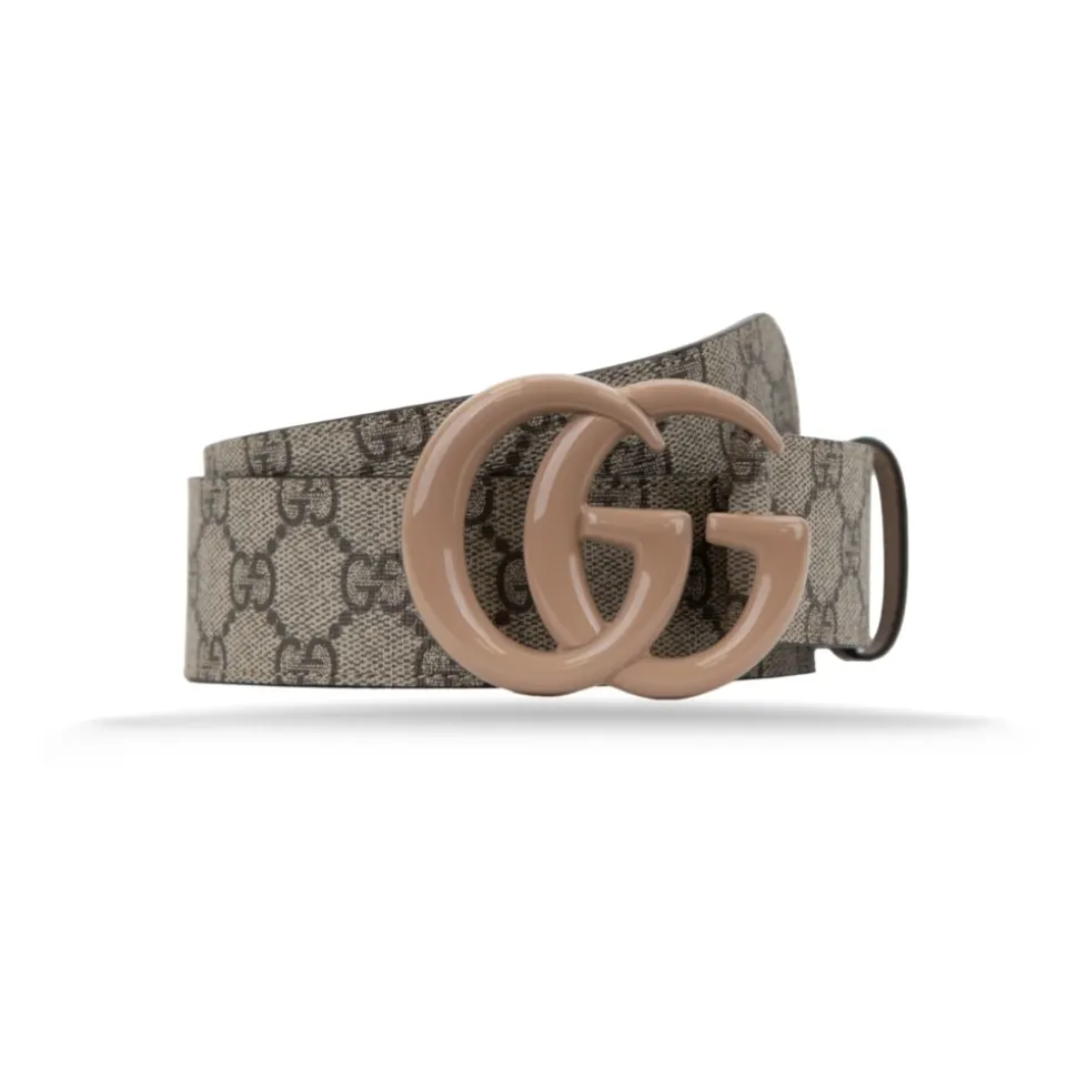 Leren Riem met Logo Gesp