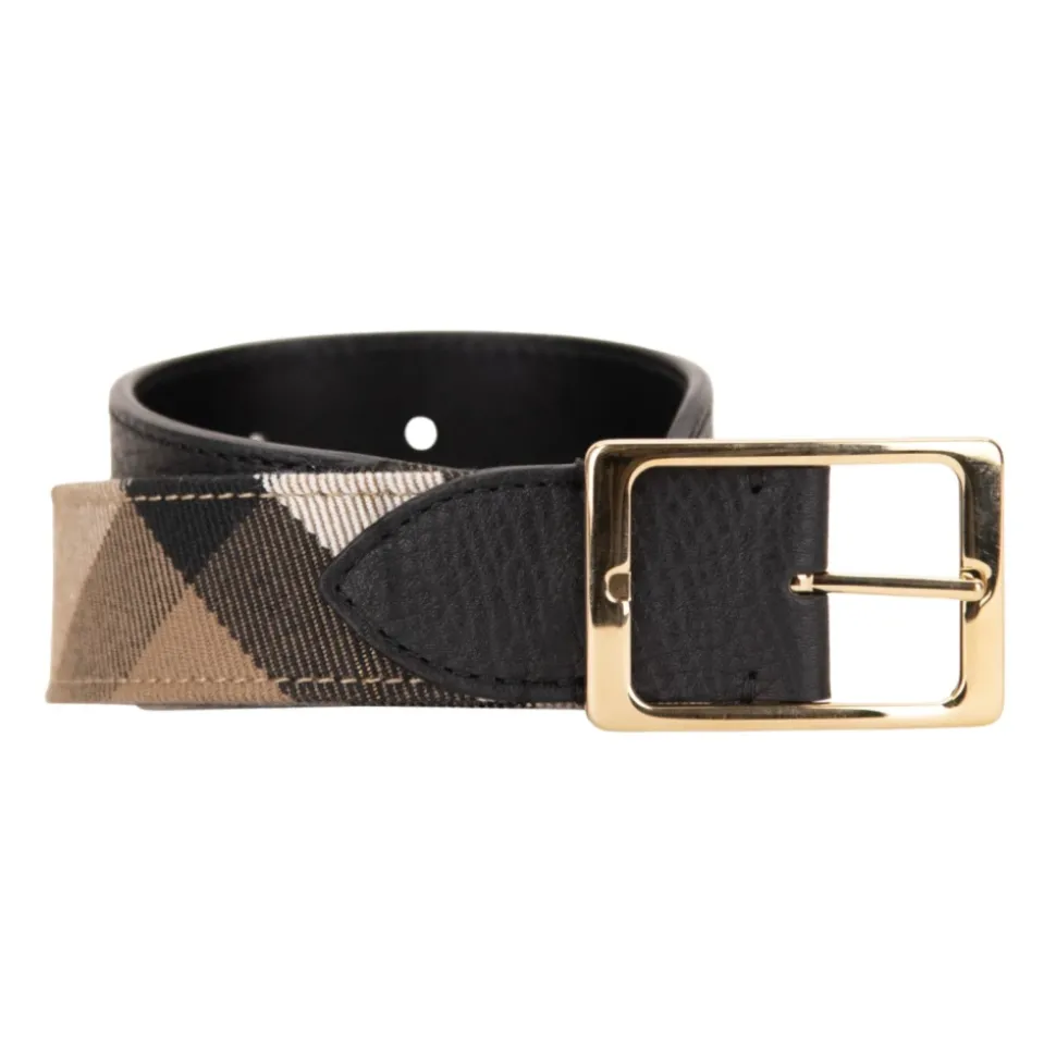 Leren Riem met Logo Gesp