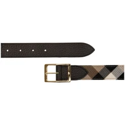Leren Riem met Logo Gesp