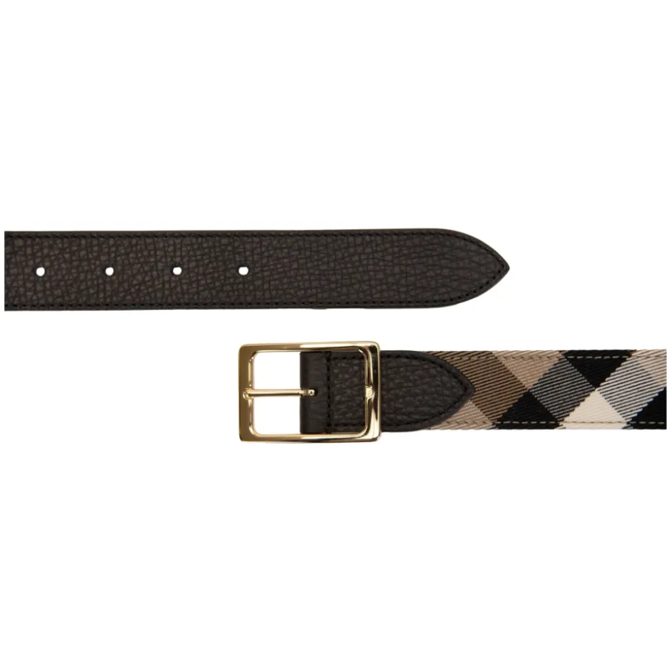 Leren Riem met Logo Gesp
