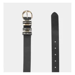Leren riem met studs