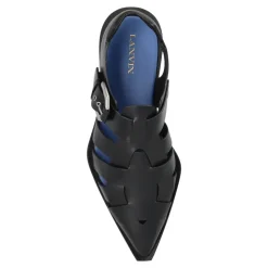 Leren sandalen met puntige neus