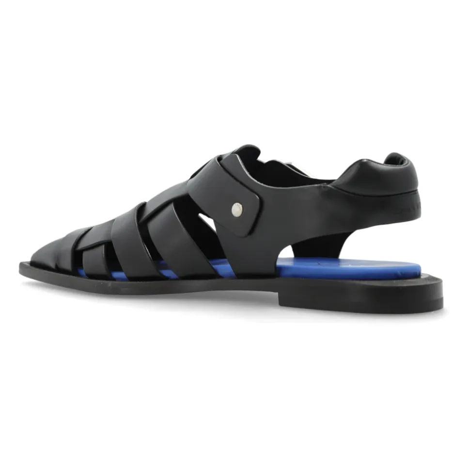 Leren sandalen met puntige neus