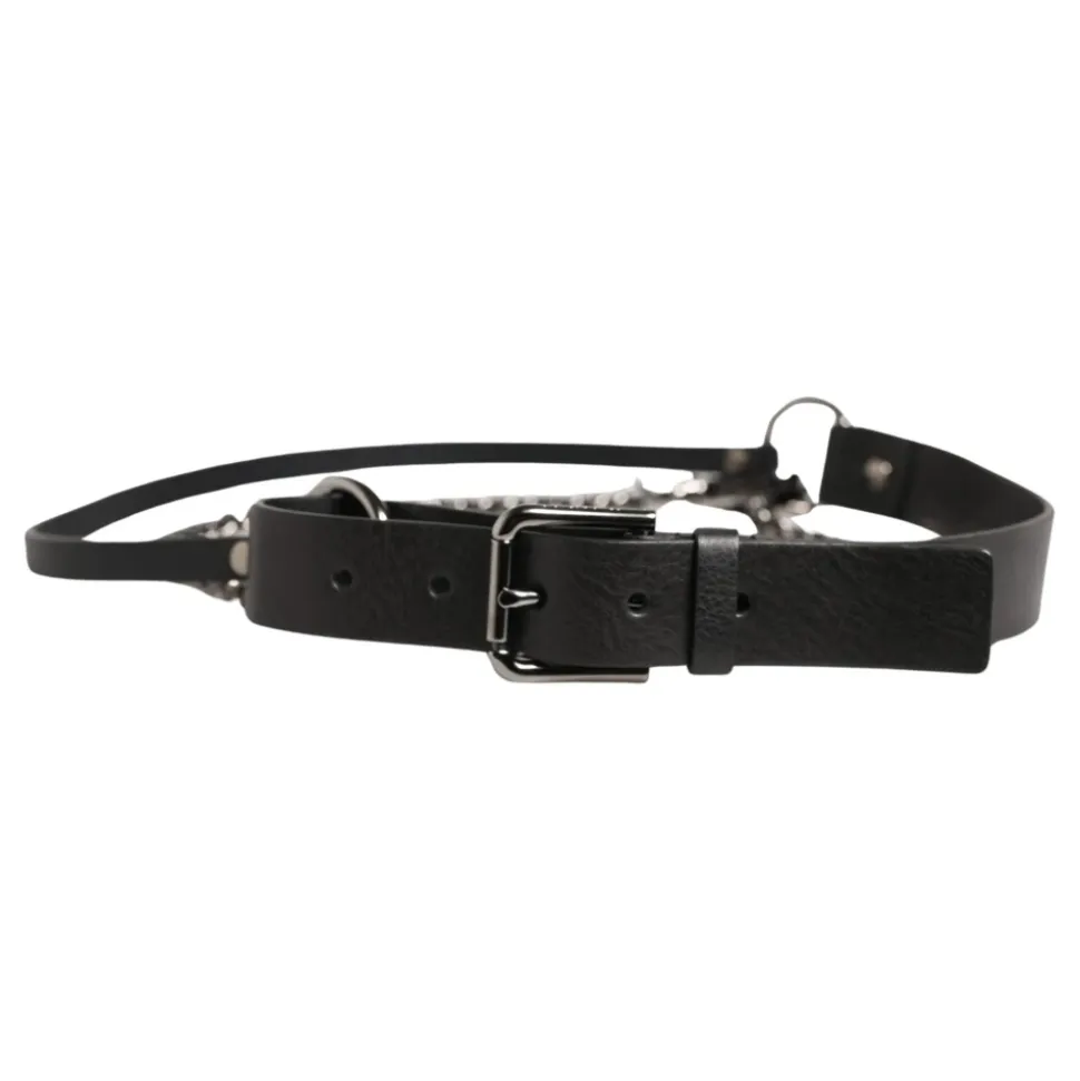Leren Zilveren Ketting Ceintuur