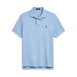 Lichtblauw Poloshirt met Kraag