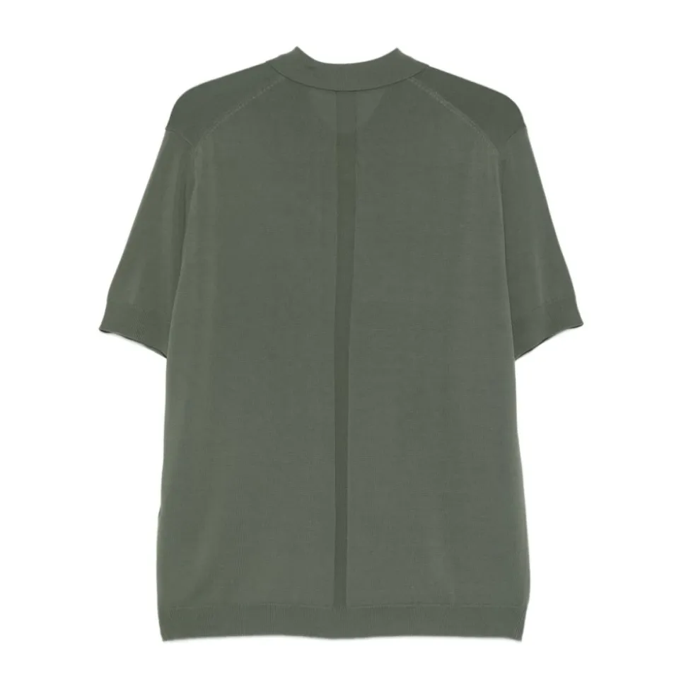 Lichtgewicht Viscose Gebreide Poloshirt