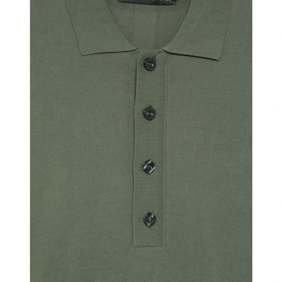 Lichtgewicht Viscose Gebreide Poloshirt