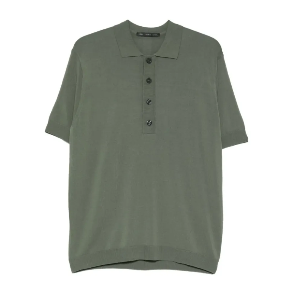 Lichtgewicht Viscose Gebreide Poloshirt