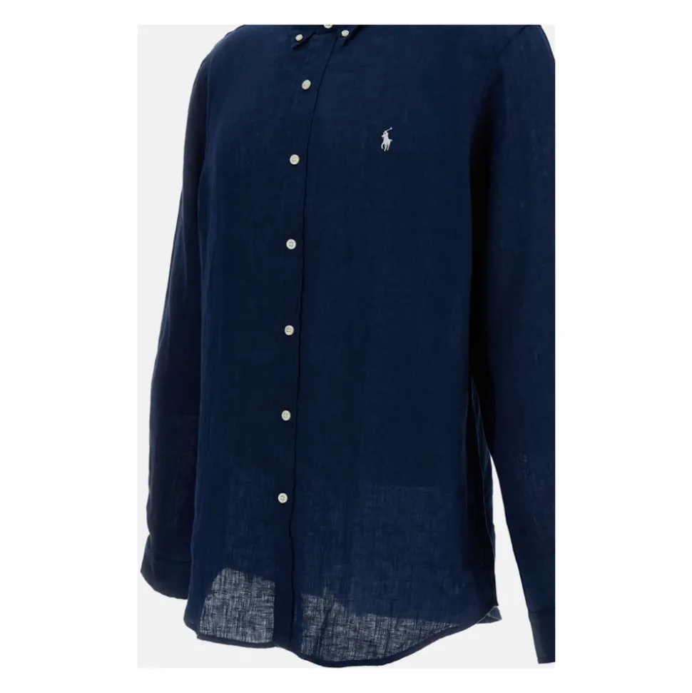 Long-Sleeve Linen Shirt