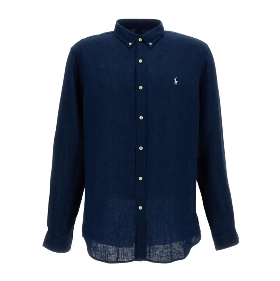 Long-Sleeve Linen Shirt