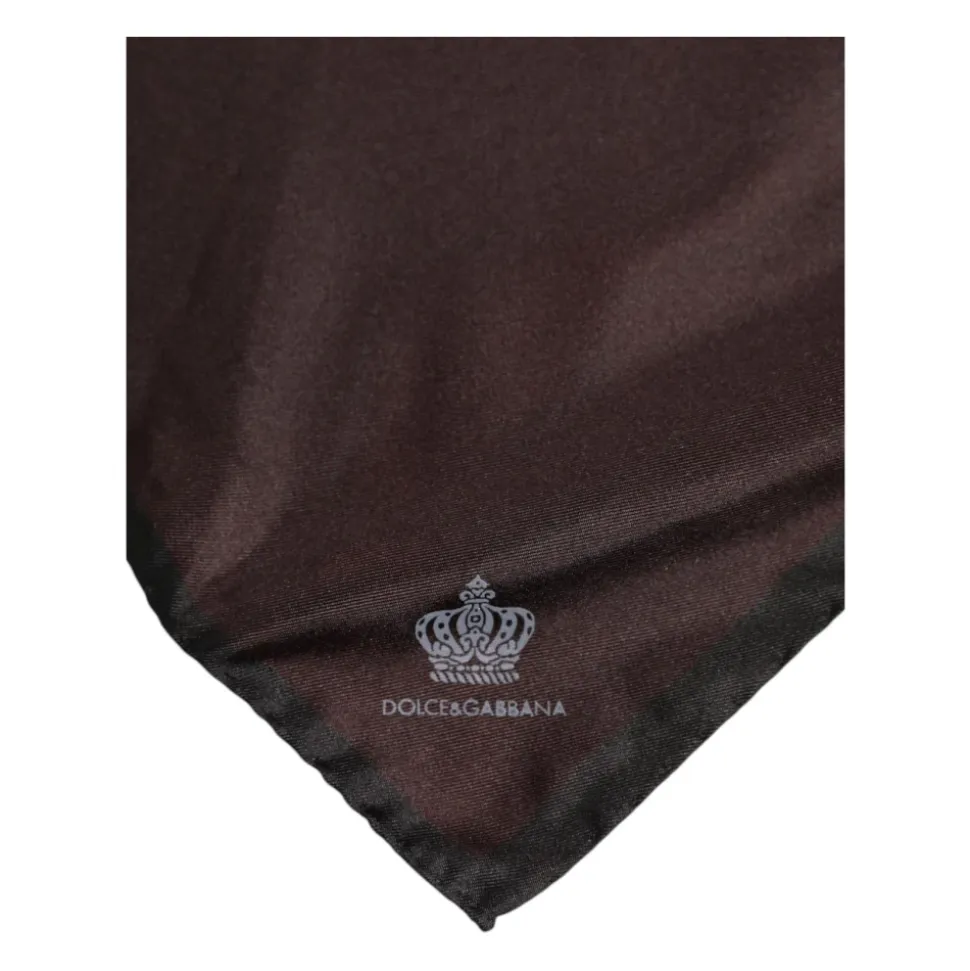 Luxe Zijden Sjaal met Kroonprint