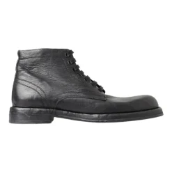 Luxe Zwarte Leren Veterschoenen
