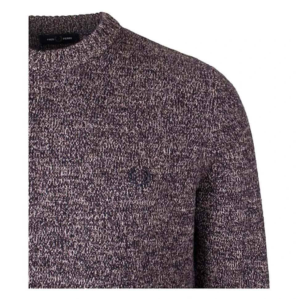 Maglione in filato ritorto mél