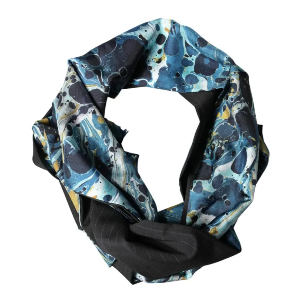 Marble Print Neck Wrap Foulard Sjaal