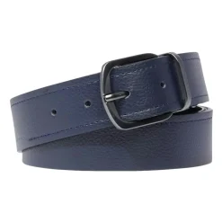 Men’s leather belt with prong buckle