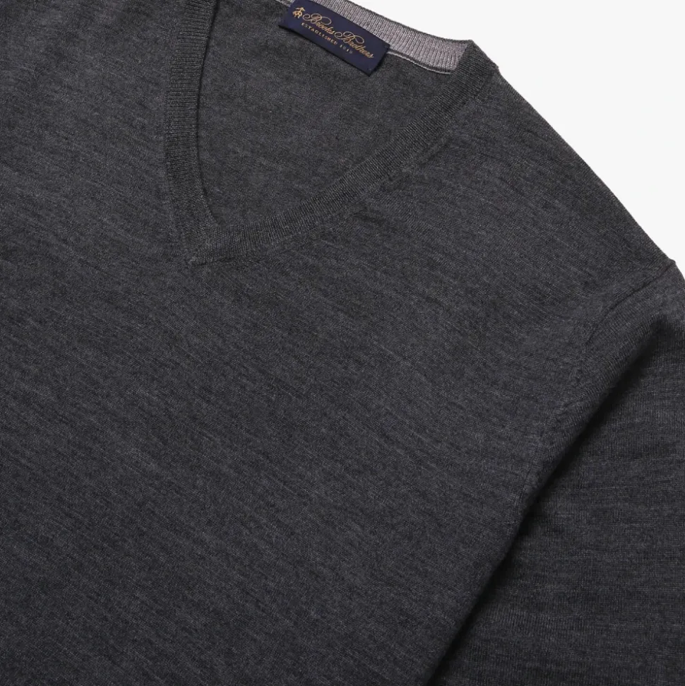 Merino wollen V-hals trui
