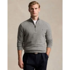 Merino Wol Half-Zip Trui