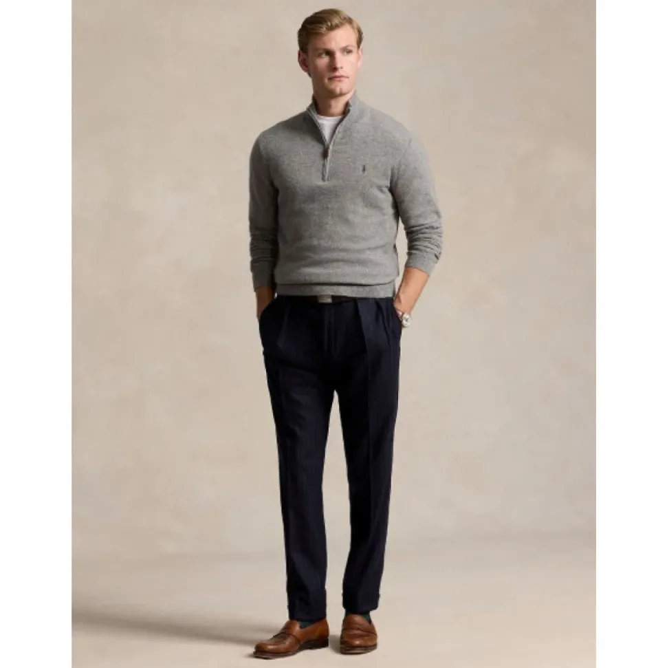Merino Wol Half-Zip Trui