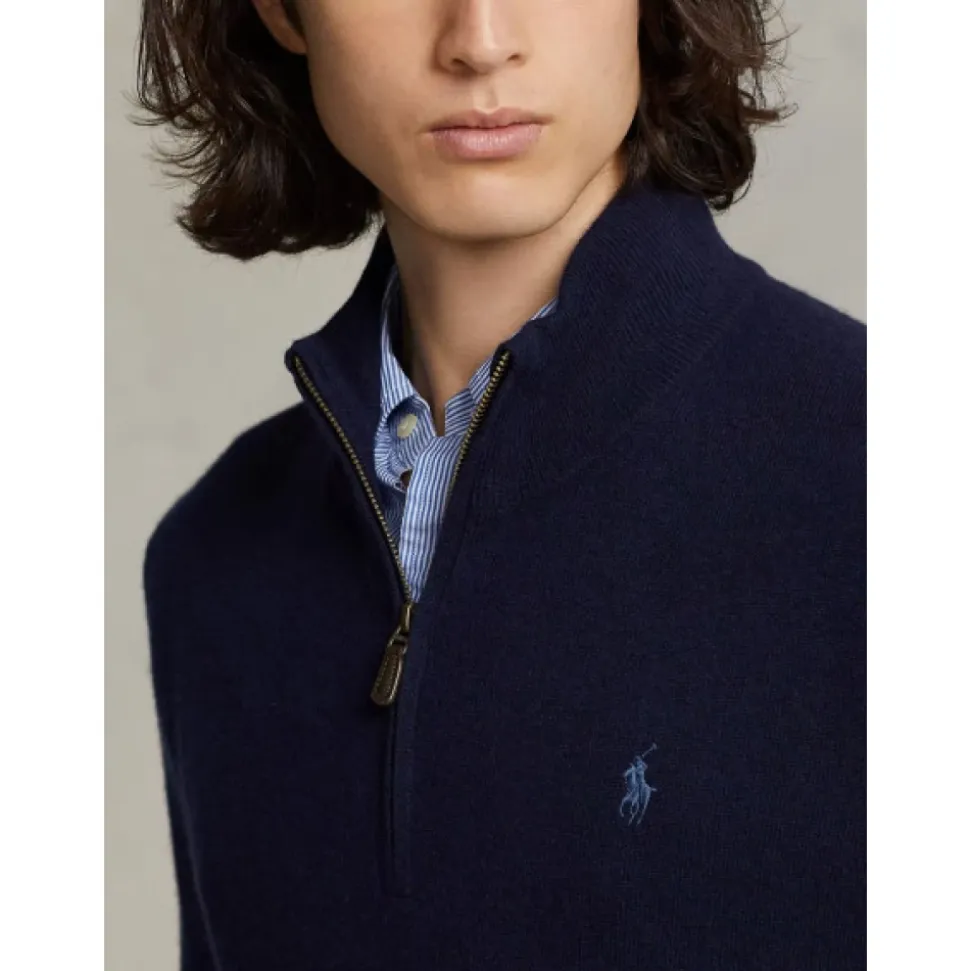 Merino Wol Half-Zip Trui
