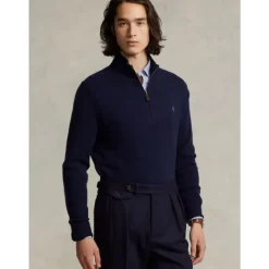 Merino Wol Half-Zip Trui