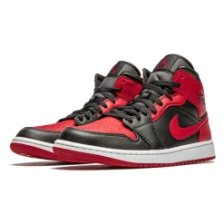 Mid Banned Sneaker Zwart/Rood/Wit